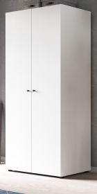 Kleiderschrank Carter in wei� Dreht�renschrank 2-t�rig 80 x 176 cm