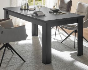 Esstisch Filmore in Schwarz matt Landhaus 180 x 90 cm