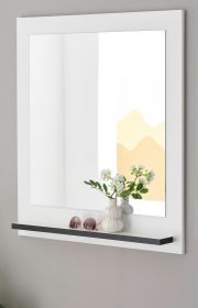 Garderobenspiegel mit Ablage Design-D in wei� 79 x 89 cm