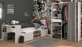 Parisot Kinder- und Jugendzimmer Cleo in wei� und Eiche Komplett-Set 2-teilig