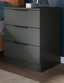 Nachttisch Swan in grau Nachtkommode in Komforth�he 45 x 60 cm