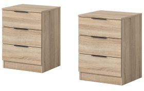 Nachttisch Set Swan in Sonoma Eiche 2x Nachtkommode in Komforth�he 45 x 60 cm