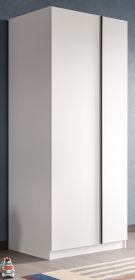 Kleiderschrank Girona in wei� Dreht�renschrank 2-t�rig 80 x 183 cm