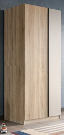 Kleiderschrank Girona in Sonoma Eiche und Kaschmir Dreht�renschrank 2-t�rig 80 x 183 cm