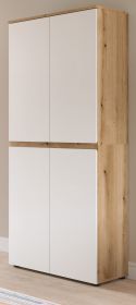 Mehrzweckschrank Assino in wei� und Evoke Eiche 70 x 175 cm