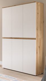 Mehrzweckschrank Assino in wei� und Evoke Eiche 105 x 175 cm