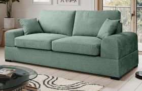 Sofa Novana in petrol Strukturstoff 3-Sitzer 221 cm