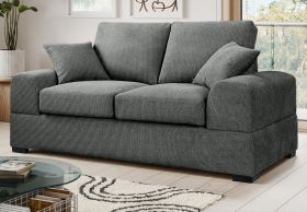 Sofa Novana in grau Strukturstoff 2-Sitzer 182 cm