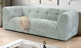 Sofa Astaro in mintblau Strukturstoff 2,5-Sitzer 217 cm