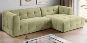 Sofa Astaro in gr�n Webstoff Ecksofa 5-Sitzer 292 x 161 cm