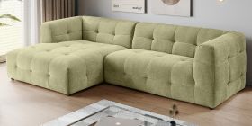 Sofa Astaro in gr�n Webstoff Ecksofa 5-Sitzer 292 x 161 cm