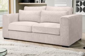 Sofa Canedo in grau-beige Cord Couch 2,5-Sitzer 200 cm