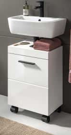 Waschbeckenunterschrank Talerno in wei� Hochglanz Badezimmer Unterschrank 40 x 58 cm