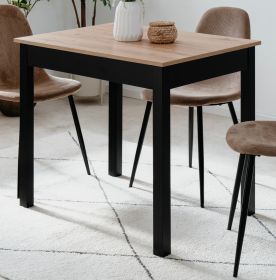Esstisch Prag in Artisan Eiche und schwarz 90 x 67 cm