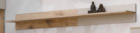 Wandboard Cathlyn in Viking Eiche und Kaschmir Wandregal mit gefr�sten Rillen
