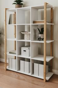 Regal Malta in wei� und Artisan Eiche 107 x 145 cm