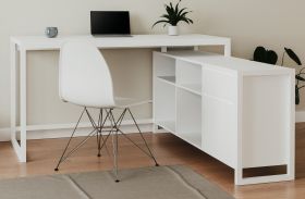 Schreibtisch Malta in wei� 139 x 139 cm