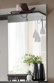 Garderobenspiegel Vektor in Kaschmir und schwarz Flurspiegel 60 x 107 cm