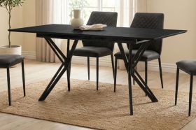 Esstisch Como in Stein grau dunkel Tisch ausziehbar 160 / 200 x 90 cm