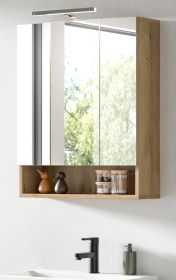 Badezimmer Spiegelschrank Matteo in Evoke Eiche 60 x 74 cm