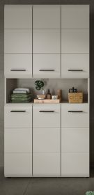 Badezimmer Hochschrank Cover in Kaschmir Mehrzweckschrank 90 x 185 cm