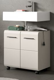 Waschbeckenunterschrank Cover in Kaschmir Badezimmer Unterschrank auf Rollen 60 cm