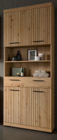 Badezimmer Hochschrank Shawn in Artisan Eiche Badschrank 74 x 191 cm