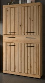 Badezimmer Midischrank Shawn in Artisan Eiche Badschrank 74 x 143 cm