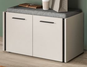 Garderobe Sitzbank Nevia in Kaschmir 75 x 43 cm, Soft-Close