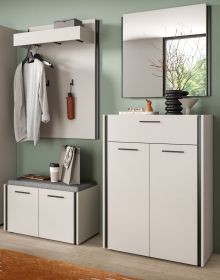 Garderobe Set 4-teilig Nevia in Kaschmir 165 x 190 cm, Soft-Close