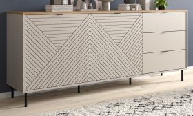 Sideboard Bente in Kaschmir und Evoke Eiche 184 x 75 cm
