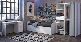 Parisot Kinder- und Jugendzimmer Sleep12 in wei� Komplett-Set 3-teilig