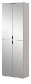 Garderobenschrank Line-Up in Kaschmir Schuhschrank mit Spiegel 61 x 193 cm