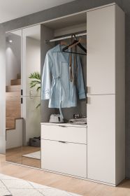 Garderobe Set Line-Up in Kaschmir Garderobenschrank mit Spiegel 152 x 193 cm