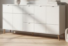 Sideboard Runa in wei� matt Kommode skandinavisch 190 cm