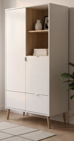 Highboard Runa in wei� matt Kommode skandinavisch 78 x 155 cm