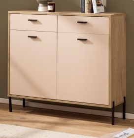 Kommode Ingar in Kaschmir und Eiche Sideboard 105 cm, Soft-Close