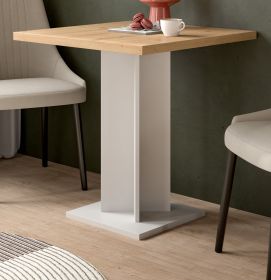 Esstisch Anton in Artisan Eiche und wei� K�chentisch 70 x 70 cm