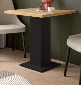 Esstisch Anton in Artisan Eiche und schwarz K�chentisch 70 x 70 cm