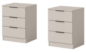 Nachttisch Set Swan in kaschmir 2x Nachtkommode in Komforth�he 45 x 60 cm