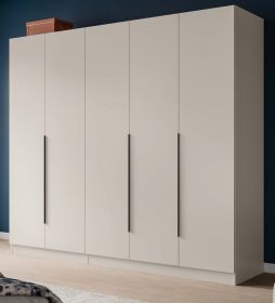 Kleiderschrank Swan in kaschmir Dreht�renschrank 5-t�rig 200 x 181 cm
