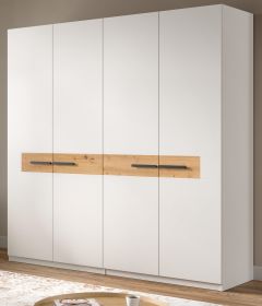 Kleiderschrank Palina in wei� und Artisan Eiche Dreht�renschrank 200 x 201 cm