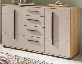 Sideboard Design-D in Kaschmir und Cremona Eiche Kommode 150 cm, mit Soft-Close