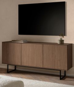 TV-Lowboard Breda in Nussbaum 150 x 70 cm, mit Push-to-Open und Komforth�he