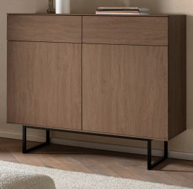 Sideboard Breda in Nussbaum Kommode 115 x 98 cm, mit Push-to-Open Sideboard Breda in Nussbaum Kommode 115 x 98 cm, mit Push-to-Open