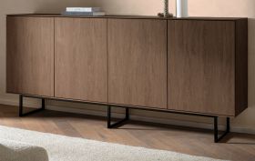 Sideboard Breda in Nussbaum Kommode 200 x 90 cm, mit Push-to-Open Sideboard Breda in Nussbaum Kommode 200 x 90 cm, mit Push-to-Open