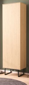 Garderobenschrank Breda in Stone Eiche Garderobe oder gro�er Schuhschrank 58 x 200 cm, mit Push-to-Open