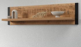 Wandboard Loom in Mango und schwarz Wandregal 110 cm