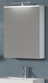 Badezimmer Spiegelschrank Bianco in wei� Badschrank 2-t�rig 60 x 78 cm