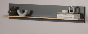 Wandboard Groove in grau und Evoke Eiche Wandregal 150 x 25 cm